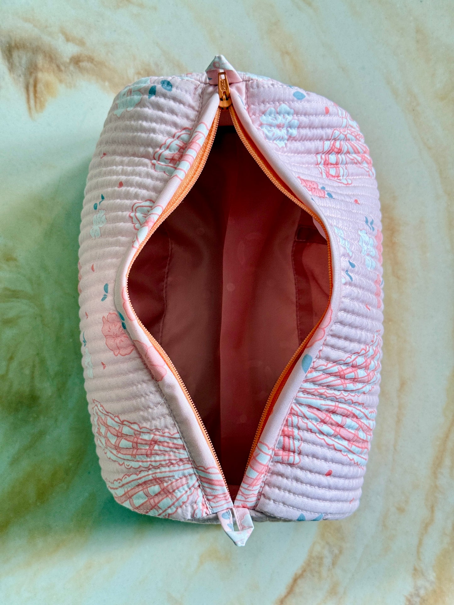 Coquette print beauty pouch