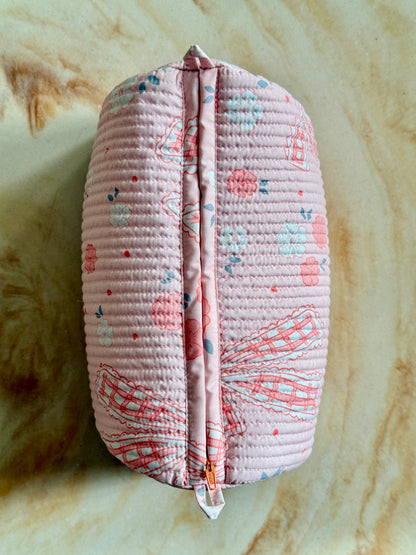 Coquette print beauty pouch