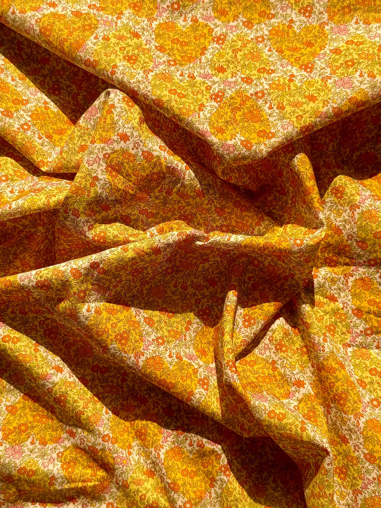 Liberty Chamomile Hearts with moving Beaded Necklaces