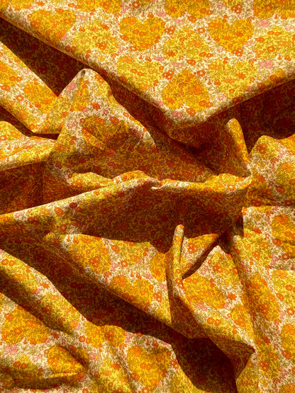 Liberty Chamomile Hearts with moving Beaded Necklaces