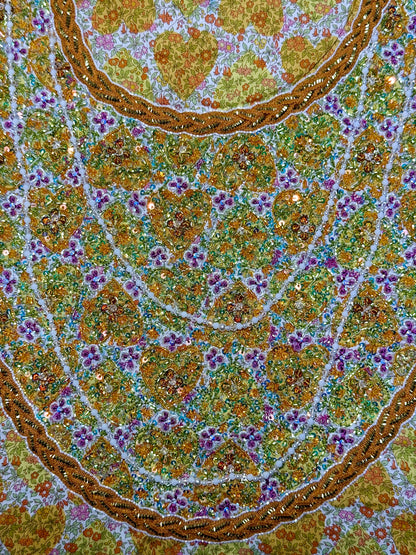 Liberty Chamomile Hearts with moving Beaded Necklaces