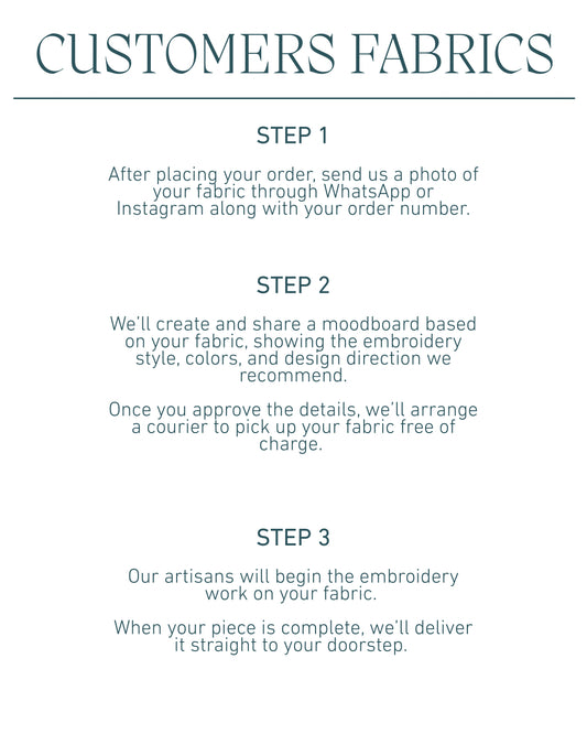 Customers fabrics (COTTON ONLY)